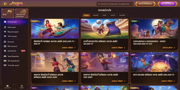Alawin Casino stránka uvítacieho bonusu na mobile