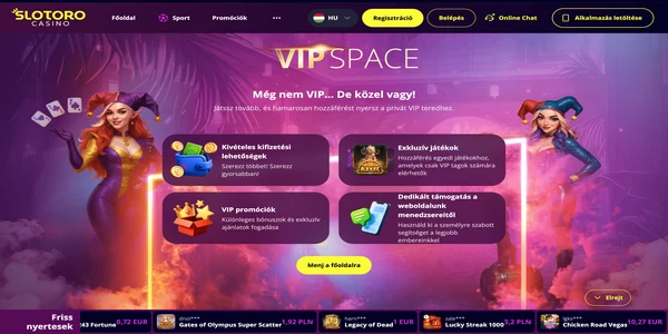 Slotoro Casino VIP program na mobile